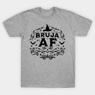 Bruja AF Bruja Vibes Mexican Witch Halloween Retro Vintage T-Shirt